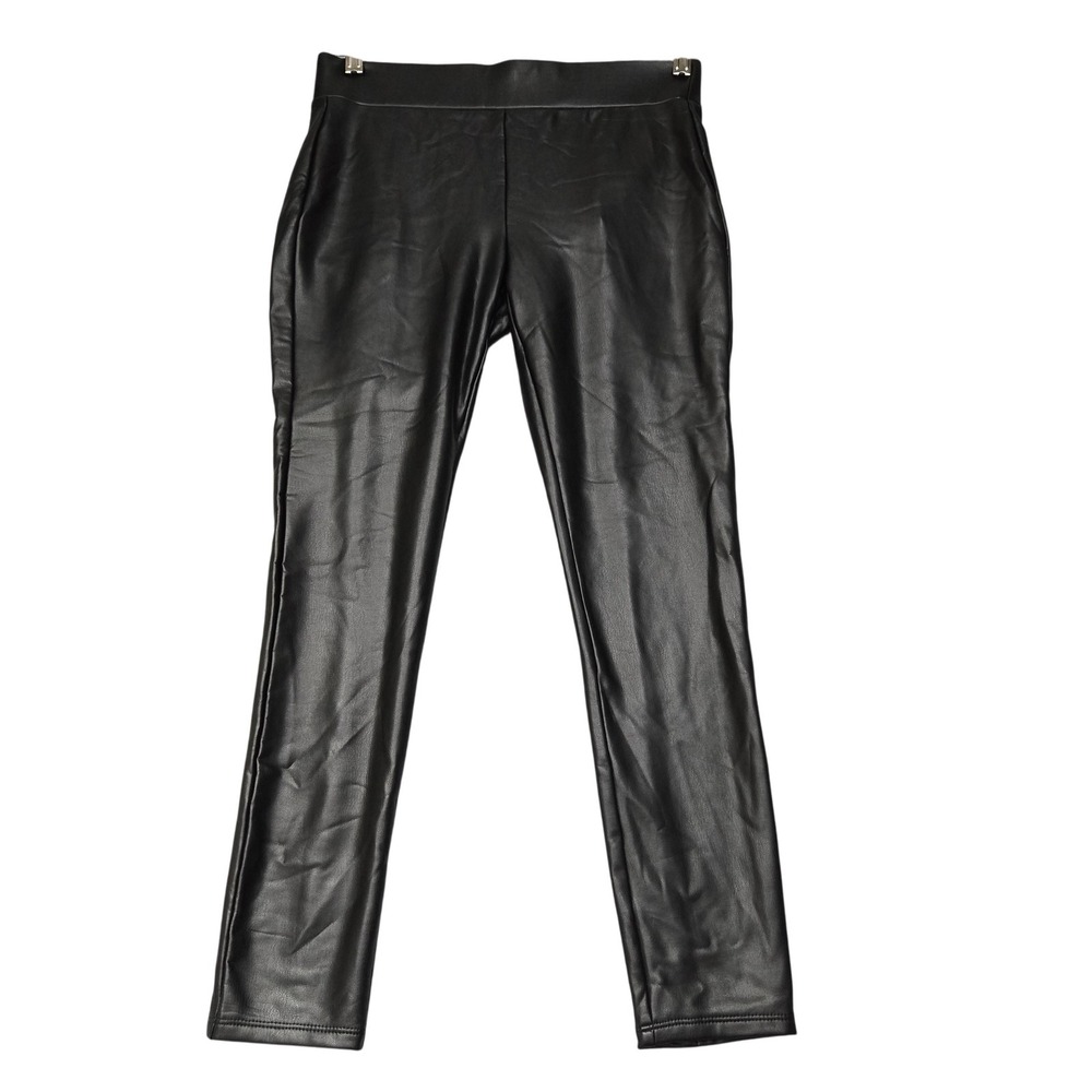LOFT Pants Womens Small Petite Faux Leather Leggings Pull‎ On Stretch High Rise